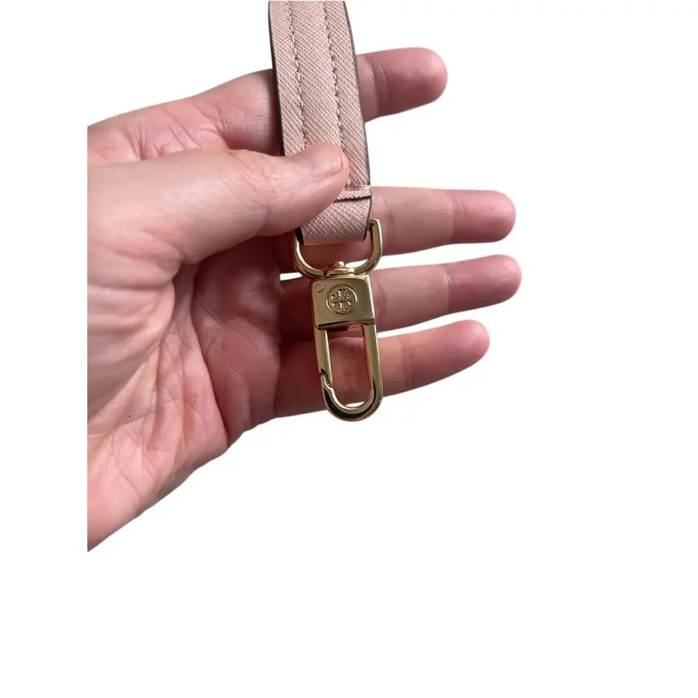 NWOT Tory Burch Premium Adjustable Pink Leather Bag Strap